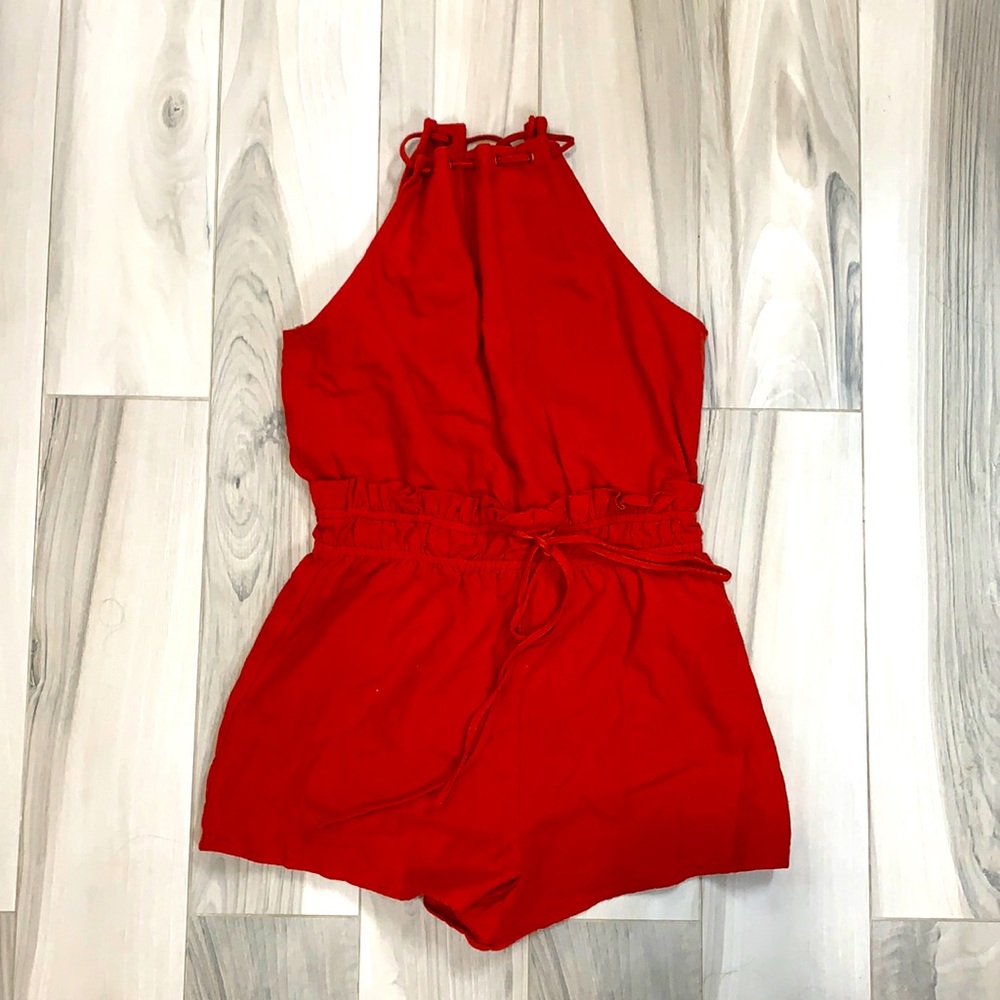Moon River Red Romper- New with Tags